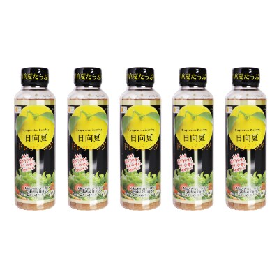 ミツイシ 【広口タイプ】日向夏ドレッシング295ml(PET)5本セット 紙袋付!