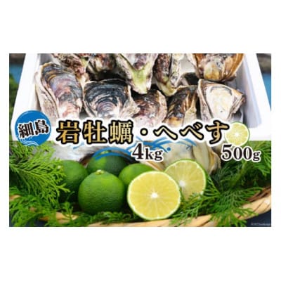 細島 岩がき 約4kg 日向特産 へべす 500g セット