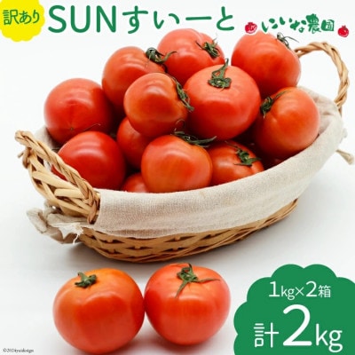 【期間限定発送】訳あり トマト SUNすいーと 1kg×2箱