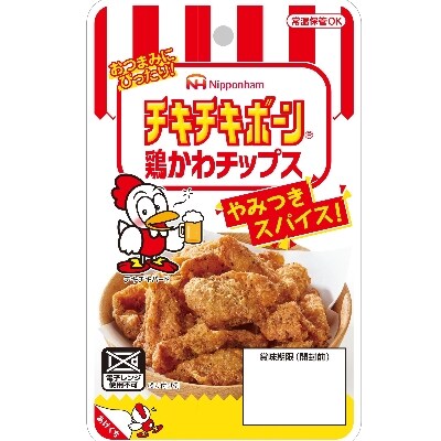 【日本ハム惣菜宮崎工場】チキチキボーン(R)　鶏かわチップス27g×12