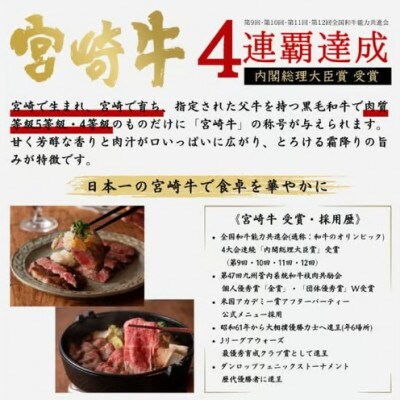 【毎月定期便】宮崎牛 バラエティCコース 計 2.1kg(日向市)全5回