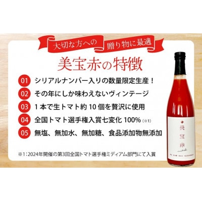高級 プレミアムトマトジュース 美宝赤(みほか)(720ml×1本)
