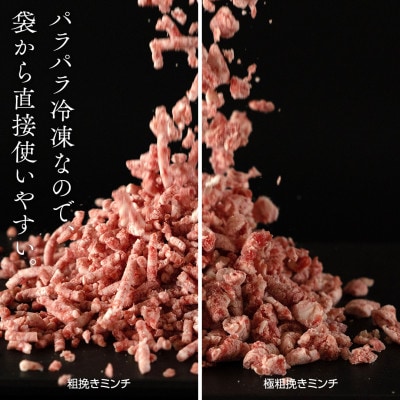 九州産和牛粗挽き&九州産和牛GOKUARAミンチセット1kg(500g×2P)(日向市)