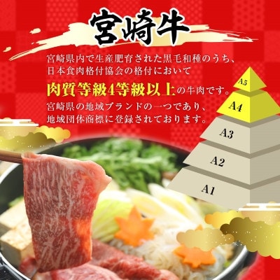 【さとふる限定】A4～A5 宮崎牛 黒毛和牛 赤身 モモ スライス 500g (日向市)