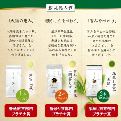 日本茶AWARD　プラチナ賞受賞茶　5本セット