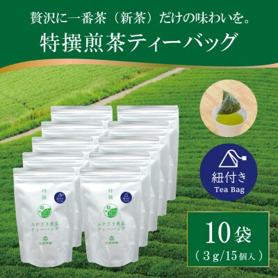 特撰みやざき煎茶ティーバッグ(紐付き)10袋