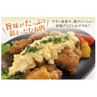宮崎県産若鶏むね肉　4kgセット(日向市)