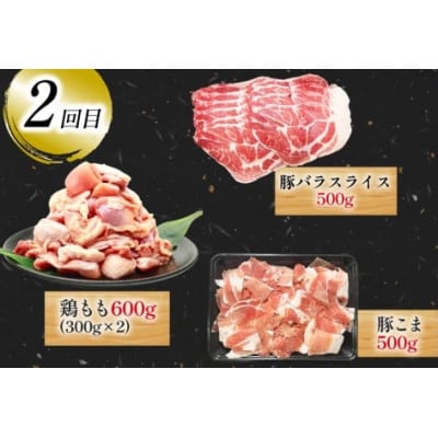 【毎月定期便】豚肉 鶏肉 宮崎県産(日向市)全3回