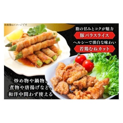 豚肉 鶏肉 詰め合わせ 宮崎県産 豚バラ&若鶏むね 切り身 計3.3kg(日向市)