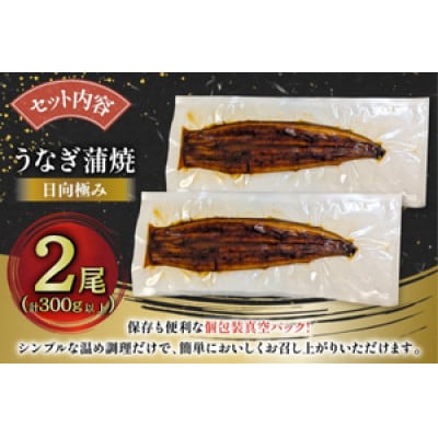 日向極みうなぎ蒲焼2尾(計約300g)