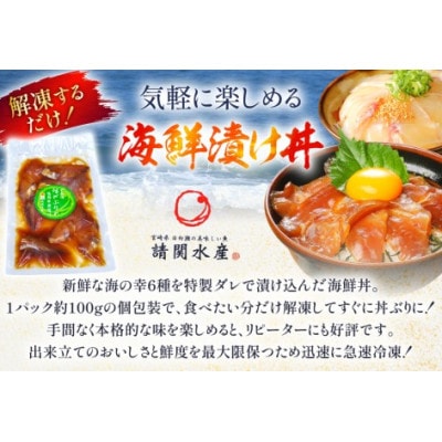 海鮮丼 6種の贅沢食べ比べ丼 1p約100g×6p 真空パック(日向市)