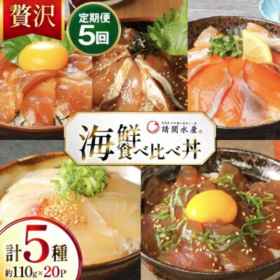 【毎月定期便】 海鮮丼 海鮮漬け丼 食べ比べ 全5回