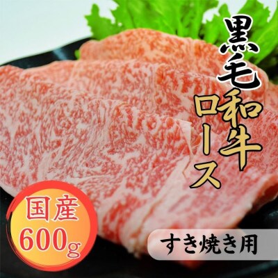 球磨牛　熊本県産　黒毛和牛ロースすき焼き用　600g