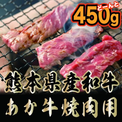熊本県産和牛　あか牛　焼肉用450g(あさぎり町)