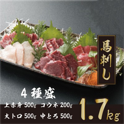 大トロ・中トロ・上赤身・コウネ4種　贅沢セット　1700g(あさぎり町返礼品)