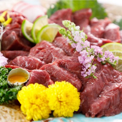 赤身馬刺し　500g(あさぎり町)B-20