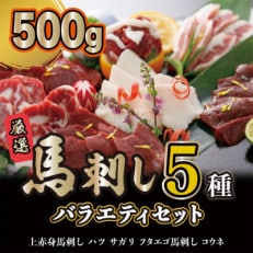 馬刺し5種バラエティーセット500g(あさぎり町)