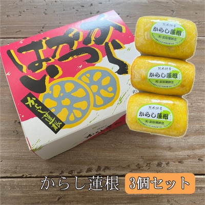 あさぎり町の球磨伝承の味　からし蓮根3個セット