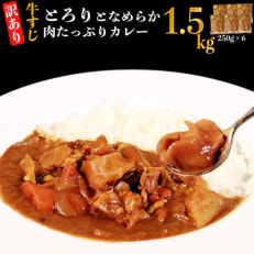 【訳あり】具だくさん やわらか牛すじカレー250g&times;6パック 計:約1.5kg