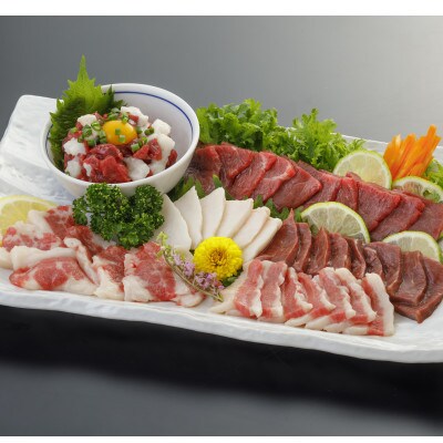 【熊本と畜】桜屋 馬刺し6種540g 専用醤油付き 150ml×1本(あさぎり町)