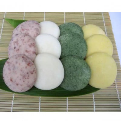 田舎もち 2種 24個 ( 雑穀 あんなし 12個/ 白 あんなし 12個 )　冷凍