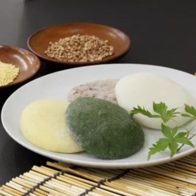 田舎もち 2種 24個 ( 雑穀 あんなし 12個/ 白 あんなし 12個 )　冷凍