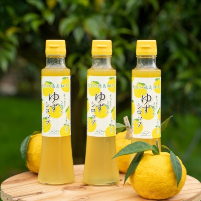 ゆずシロップ200ml 3本(有機ゆず100%・5倍希釈)