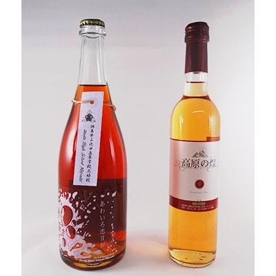 【池田高等学校三好校】イチゴワイン「高原の煌」1本と微炭酸イチゴワイン「あわいろ恋日和」1本セット　