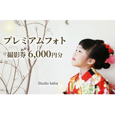 【補助券6000円分】プレミアムフォト撮影　スタジオ撮影/徳島県三好市内のロケーション撮影にご利用◎