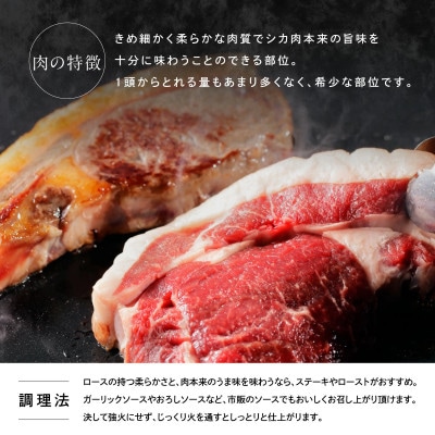 北海道鶴居村産 鹿肉(エゾシカ肉)高品質 背ロース400g ステーキカットジビエ 