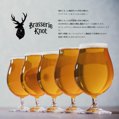 【毎月定期便】Brasserie Knotのクラフトビール4種類各1本+地域限定ビール2缶全12回