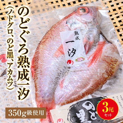 のどぐろ熟成一汐(ノドグロ、のど黒、アカムツ) 350g級使用　仕上がり後260g以上　3尾セット