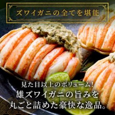 【ずわいがに&セイコガ二の甲羅盛り】プレミアムズワイガニの夫婦宝船小サイズ (1月～発送)個包装
