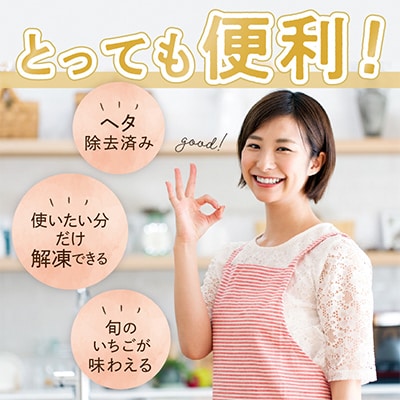 【2025年4月上旬発送】いちご農園直送　京丹後産　冷凍いちご【章姫】1kg2パック