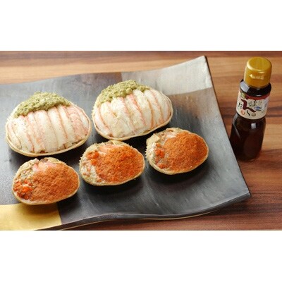 松葉ガニ&セイコガニの甲羅盛り　松葉ガニ夫婦丼(めおとどん)セット　中サイズ【2022年発送】