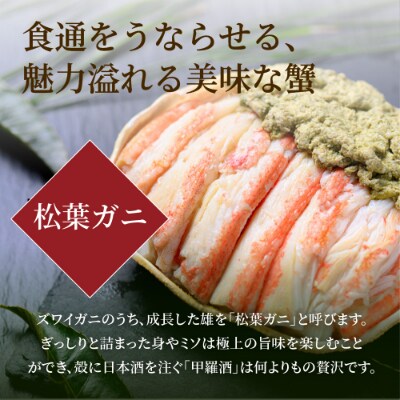 松葉ガニの甲羅盛り　蟹の漢船(おとこぶね)中小サイズ　2個入り【2022年発送】