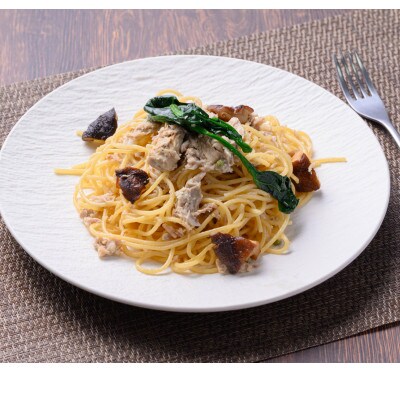 カニ屋が作る海のパスタ  海香るシビマグロ(クロマグロの稚魚)の和風ペペロンチーノソースセット　5皿