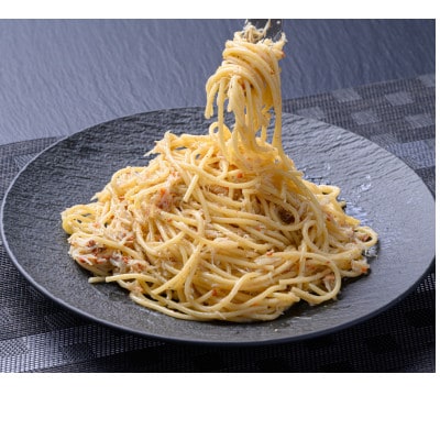 「カニ屋が作る　海のパスタ」 海香る　ズワイガニたっぷりのジンジャーオイルパスタ 　3皿セット