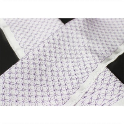 【和装小物】伝統刺繍の半衿 パープル 伊達衿で華を添え 着物の襟元でお顔と着物を引き立てる刺繍半衿