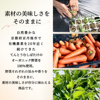 季節のオーガニック野菜ドレッシングとご飯のおとも2種セット 野菜の旨味や香り ギフトボックスでお届け
