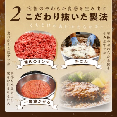 塩で食べる京たんくろ和牛使用やわらかハンバーグ(デミグラスソース付)