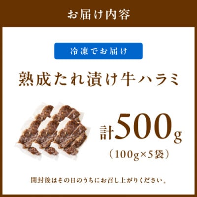 【肉専門店が作る】こだわりのたれ漬けハラミ 1パック100g×5袋　ご飯が進む逸品
