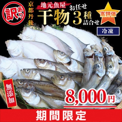 【冬限定】京都 京丹後の地元魚屋が作ったお任せ干物【訳あり】　期間限定8,000円