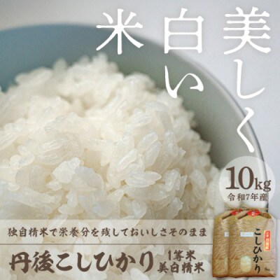 令和7年産　丹後こしひかり1等米10kg　美白精米[5kg×2袋]