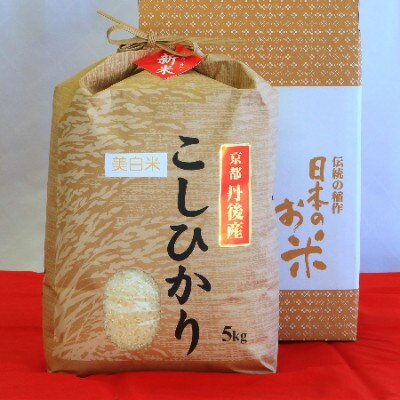 【冬限定】令和4年産　丹後こしひかり5kg　美白精米 + 丹後こしひかり1等米2合付き