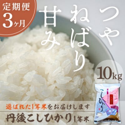 【毎月定期便】丹後こしひかり1等米10kg[5kg×2袋]全3回