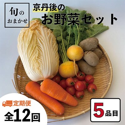 2023年12月発送開始『定期便』旬のお野菜おまかせ5種セット(1～2人)全12回