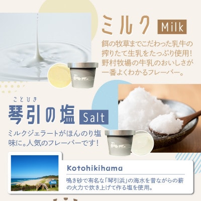 【京都・丹後】野村牧場直営Acacia Farm ミルクジェラート食べ比べ3種6個セット