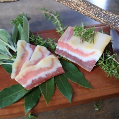 国産パンチェッタブロック(豚バラ肉の塩漬け)400g(約200g×2袋) 1ヵ月間熟成 豚肉