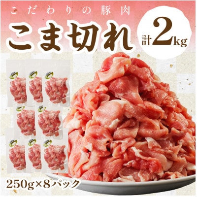 京都産こだわりの豚肉こま切れ 2kg 小分け 250g×8パック